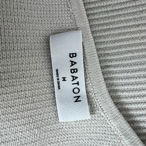 Aritzia Babaton Tank Top Sculpt One-Shoulder Crop in Matte Pearl Cream B7 - Picture 5 of 6